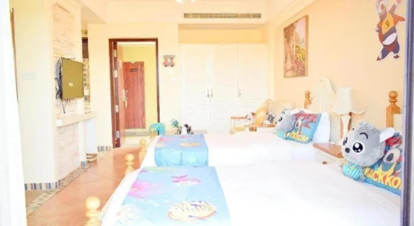 Bed in Poltton International Service Apartment Fujian Changtai Mayangxi