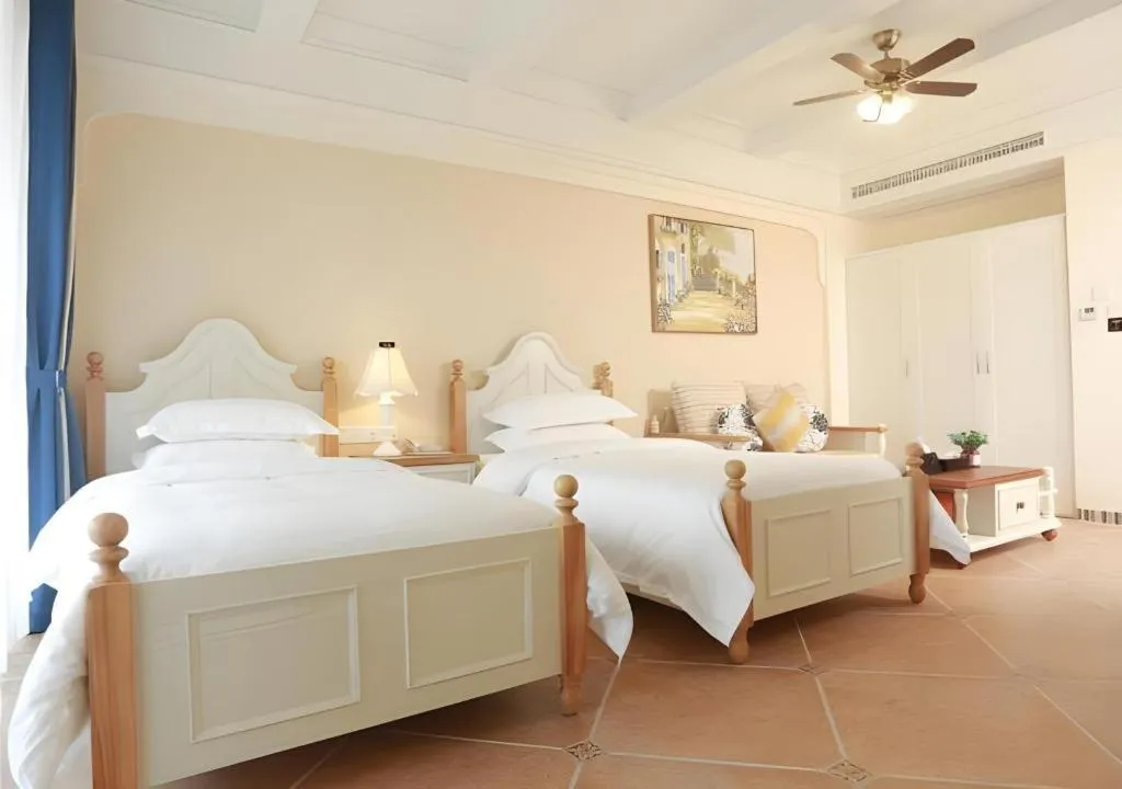 Bed in Poltton International Service Apartment Fujian Changtai Mayangxi