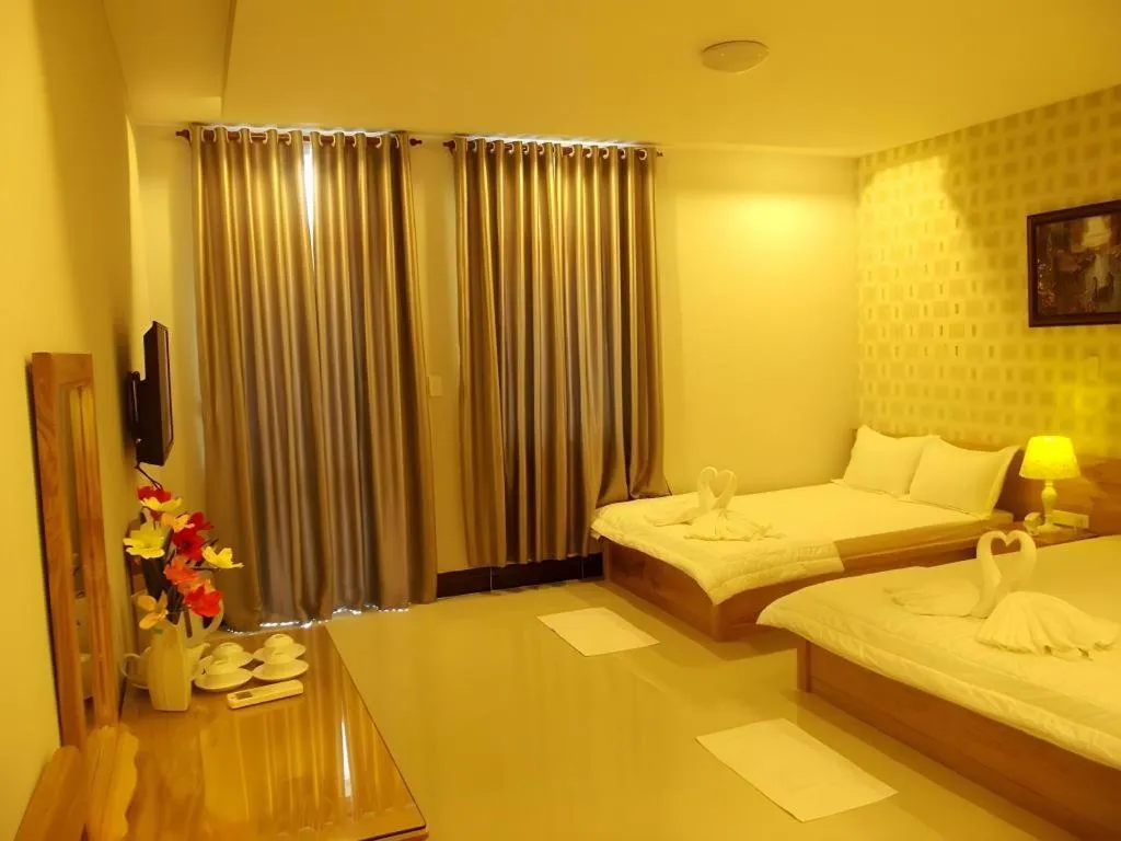 Bed in Seaview Long Hai Hotel