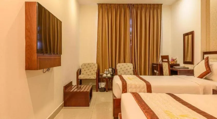 Bed in Ocean View Danang Hotel