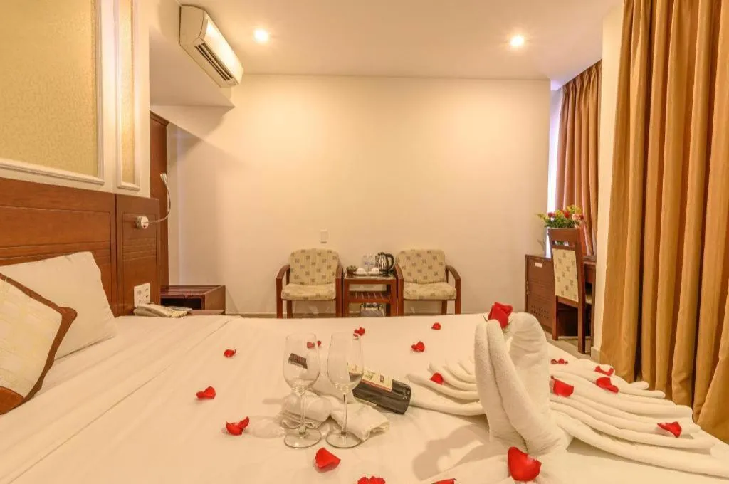 Bed in Ocean View Danang Hotel