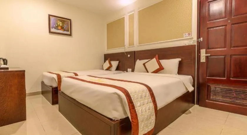 Bed in Ocean View Danang Hotel