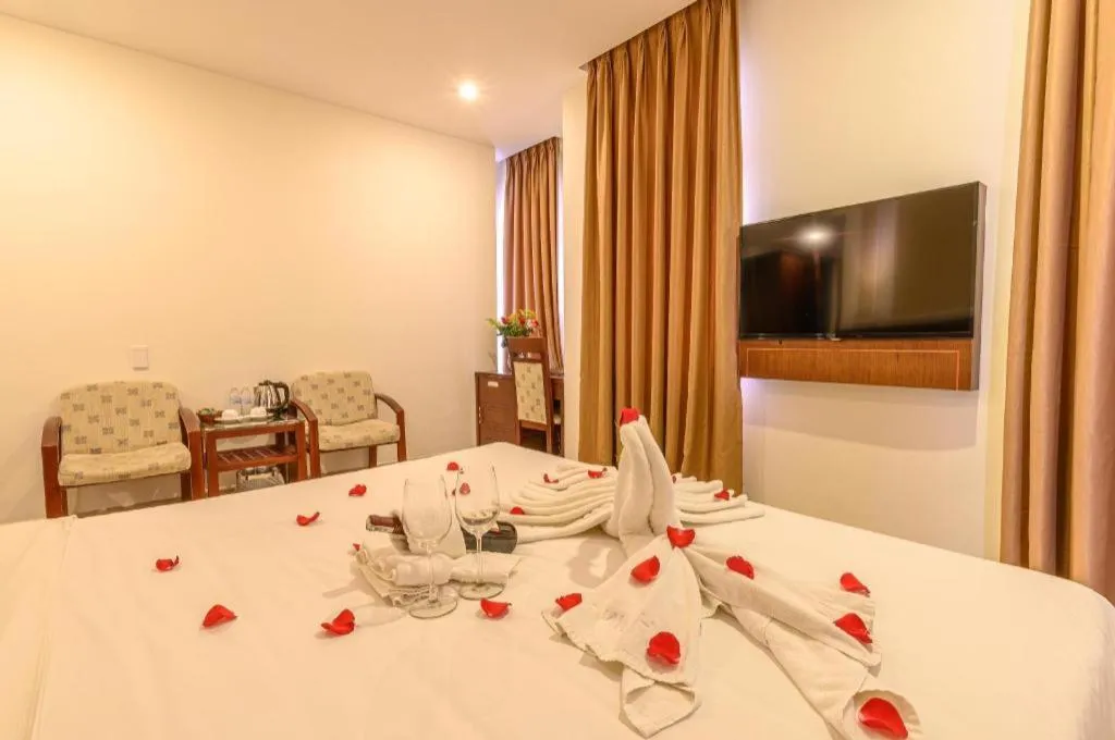 Bed in Ocean View Danang Hotel