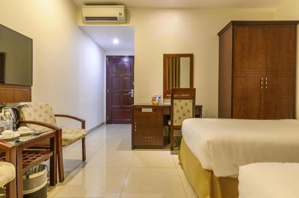 Bed in Ocean View Danang Hotel