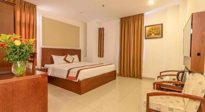 Bed in Ocean View Danang Hotel