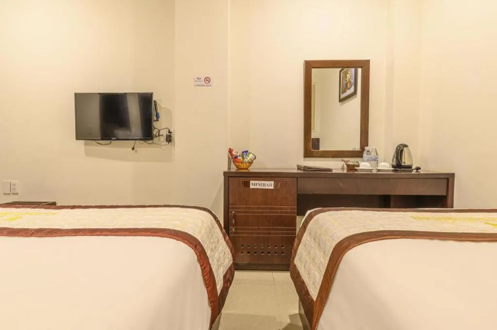 Bed in Ocean View Danang Hotel