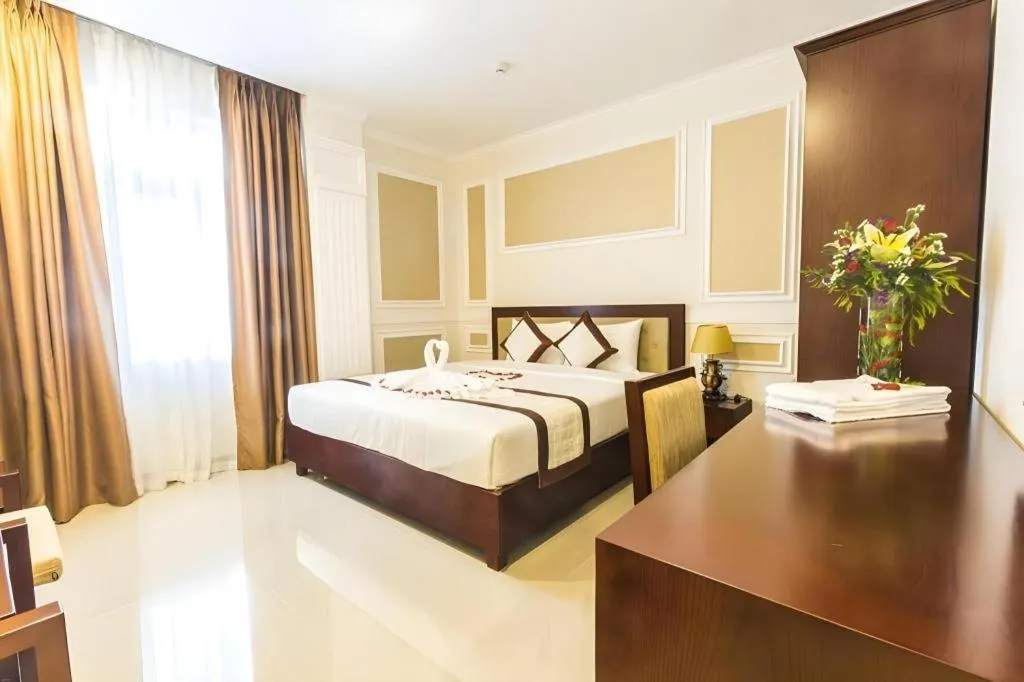 Bed in Ocean View Danang Hotel