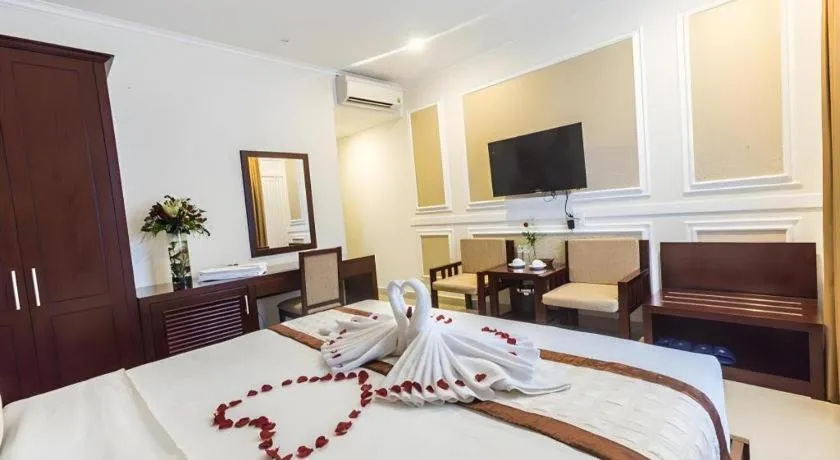 Bed in Ocean View Danang Hotel