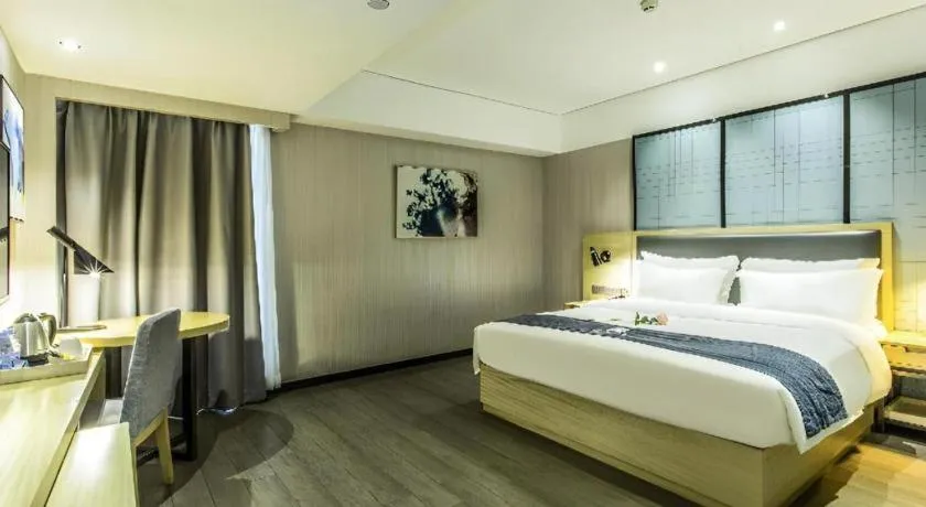 Bed in Echarm Hotel Beihai Railway Station