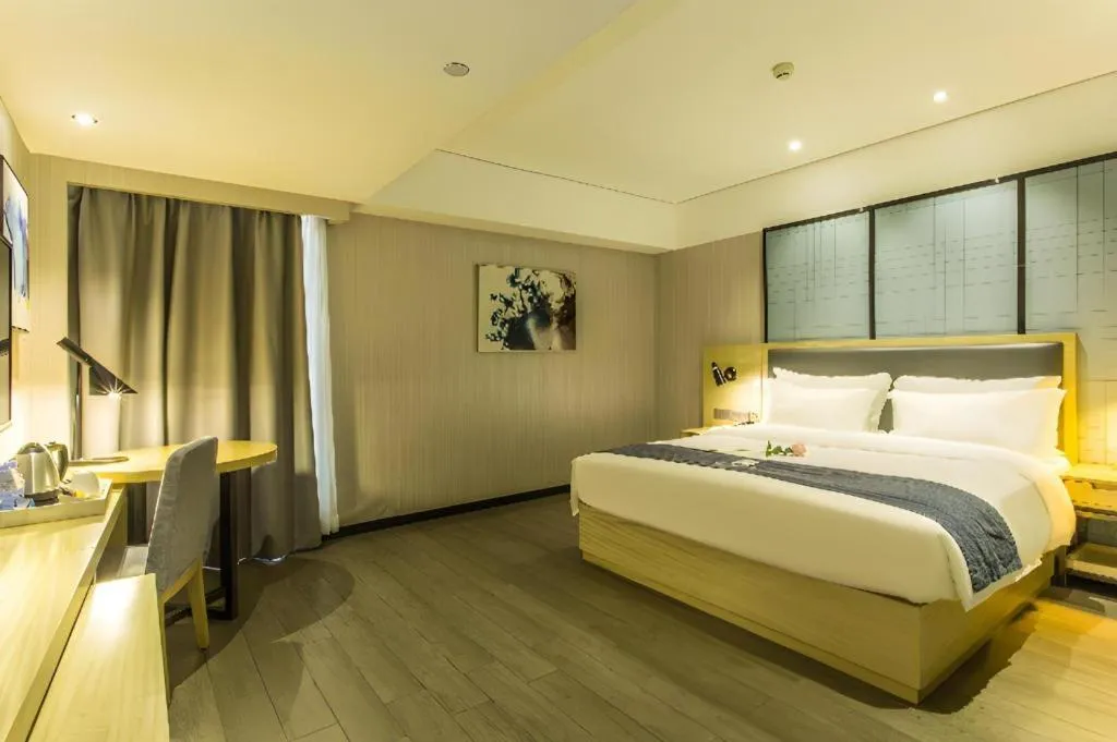 Bed in Echarm Hotel Beihai Railway Station