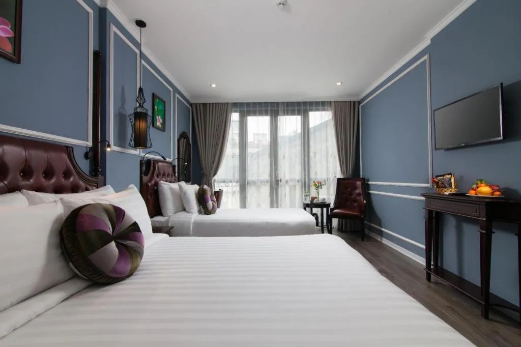 Bed in Ha Noi Crystal Pearl Hotel