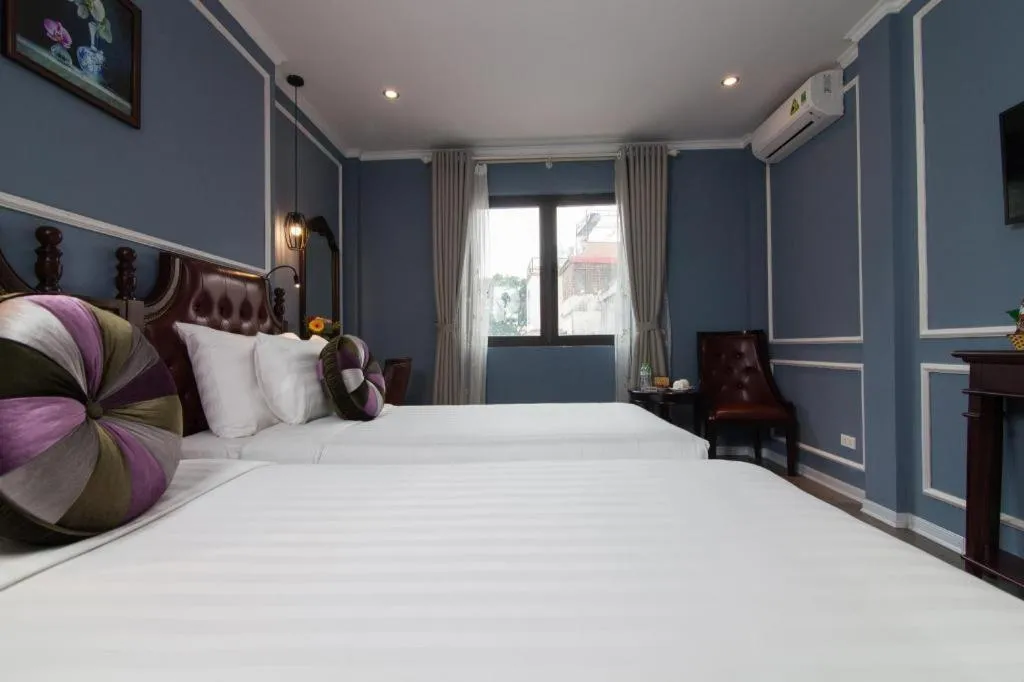 Bed in Ha Noi Crystal Pearl Hotel