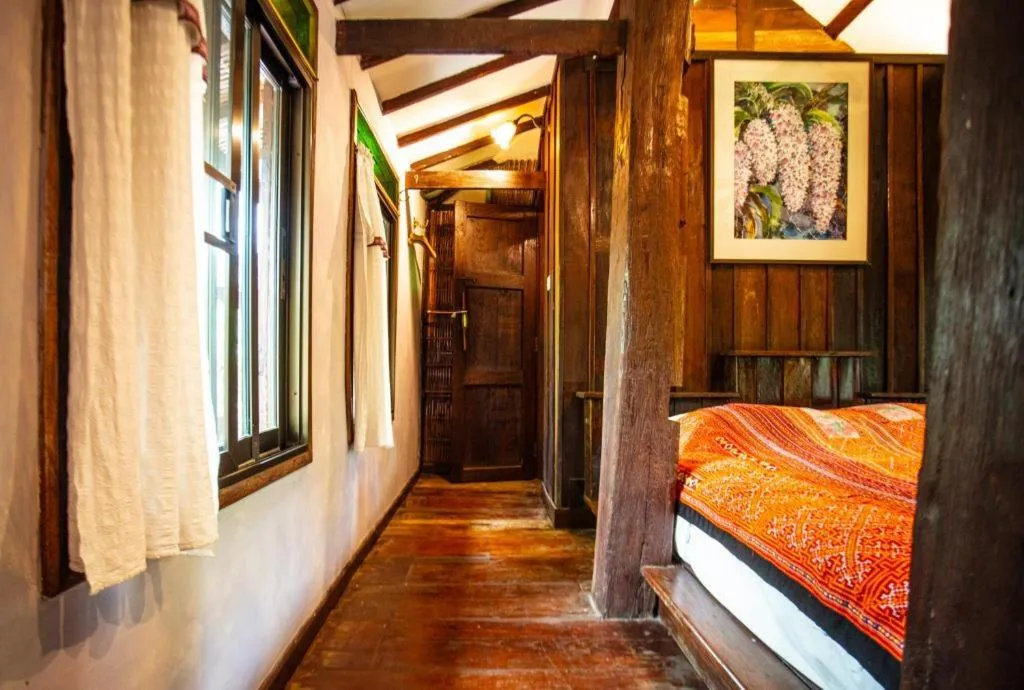 Bed in Lanna Rice Barn Homestay