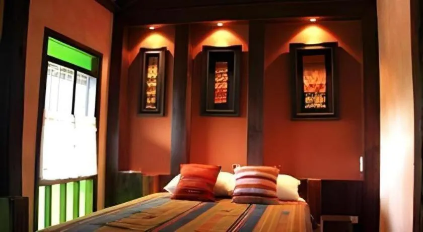 Bed in Lanna Rice Barn Homestay