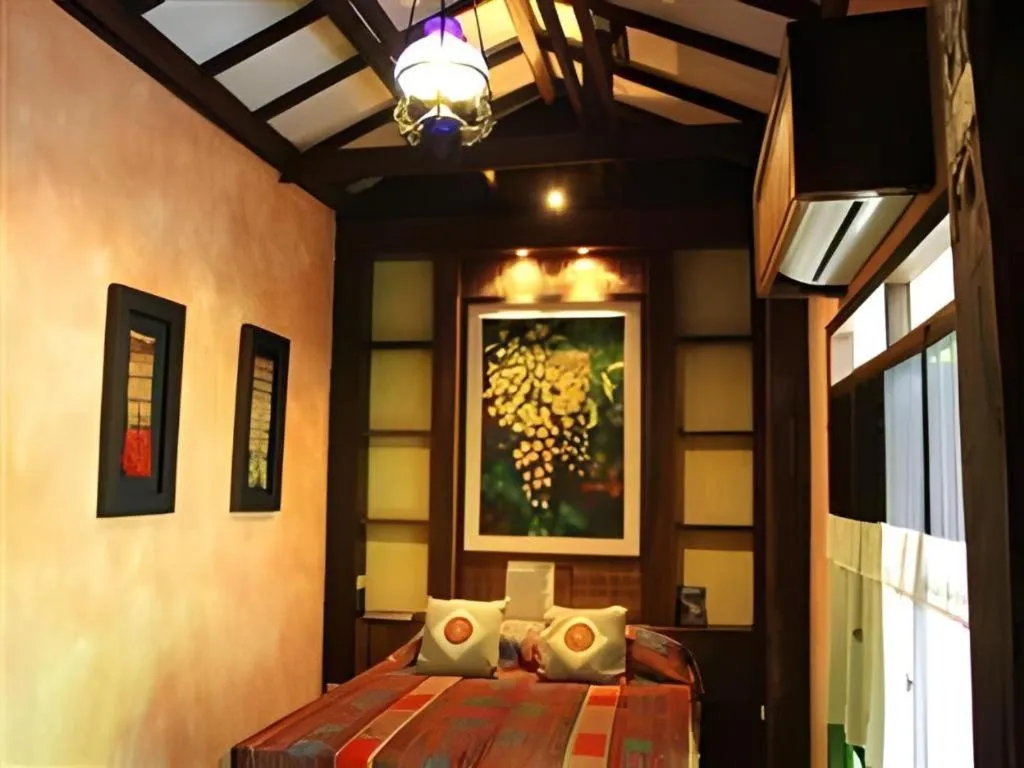 Bed in Lanna Rice Barn Homestay