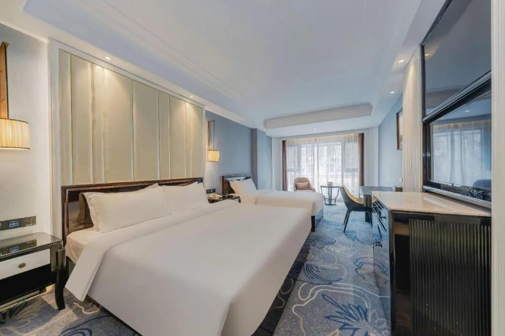 Bed in Jinjiang Metropolo Hotel Nanjing Confucius Temple Branch