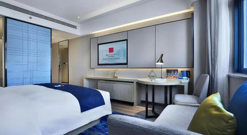 Bed in Echarm Hotel Guilin North High Speed Railway Station
