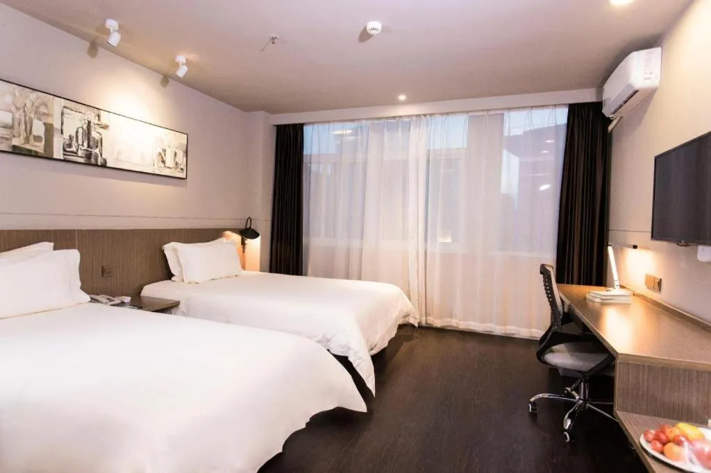 Bed in Jinjiang Inn Style Ningxia Guyuan Beijing Road