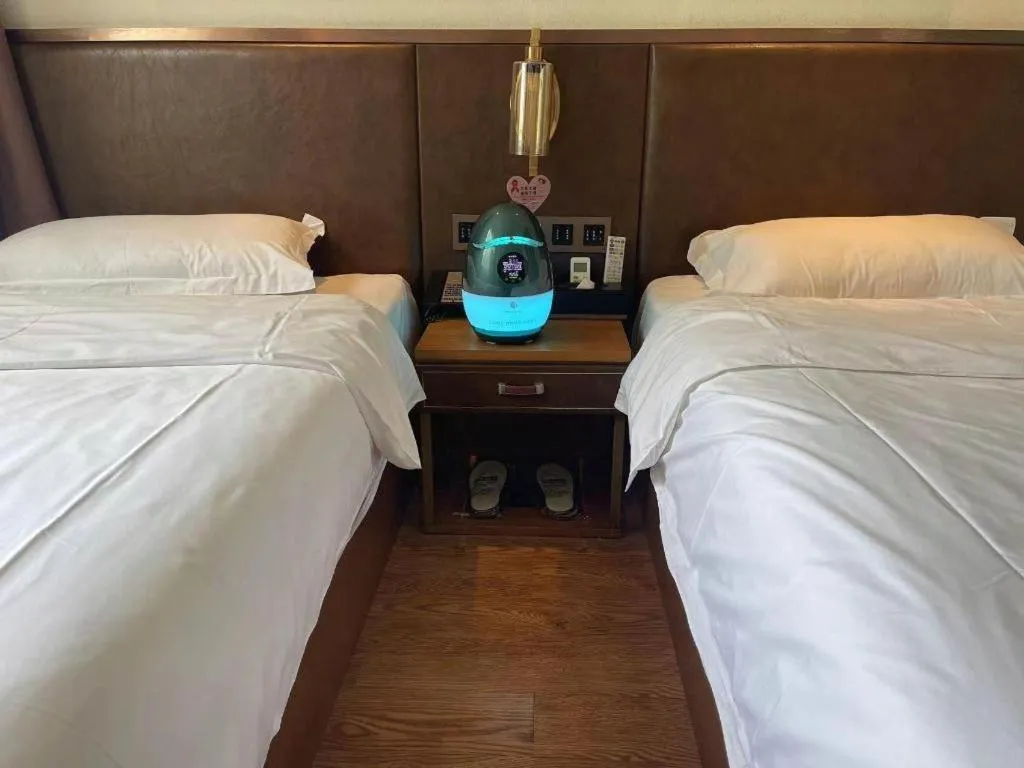 Bed in James Joyce Coffetel Xi'an Lingtong The Terracotta Army Huaqingchi University Town Metro Station