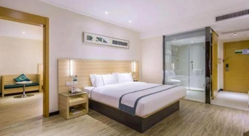 Bed in City Comfort Inn Chongqing Jiangbei Airport T3 Terminal