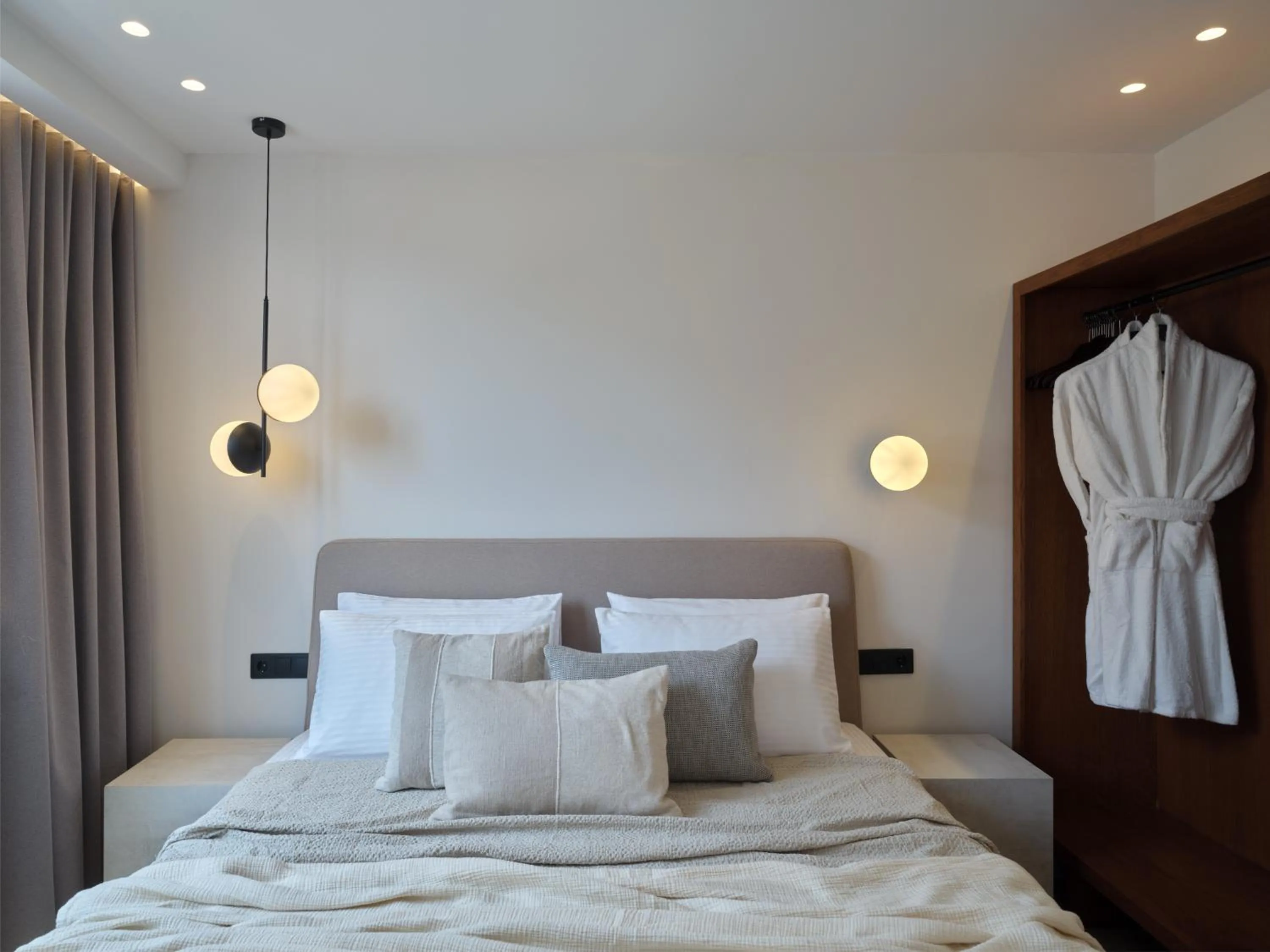 Bedroom, Bed in Haya Athens Loftie Suites