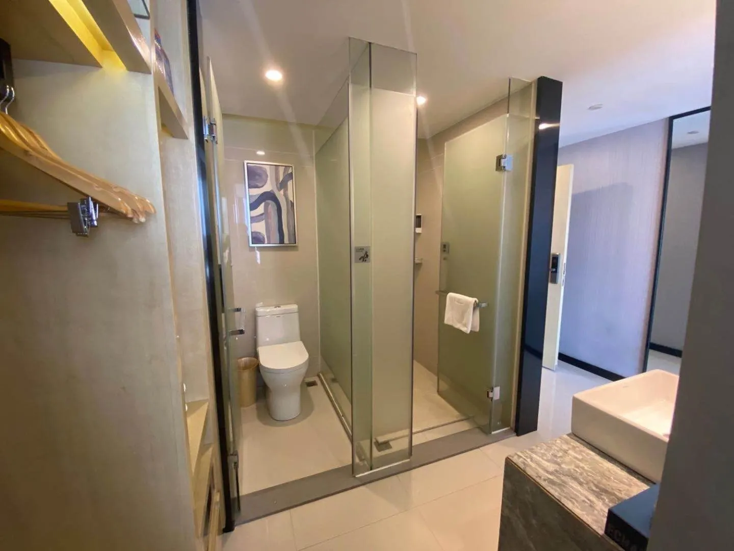 Toilet in Echarm Hotel Haikou Zhongshan South Road East High Speed Railway Station