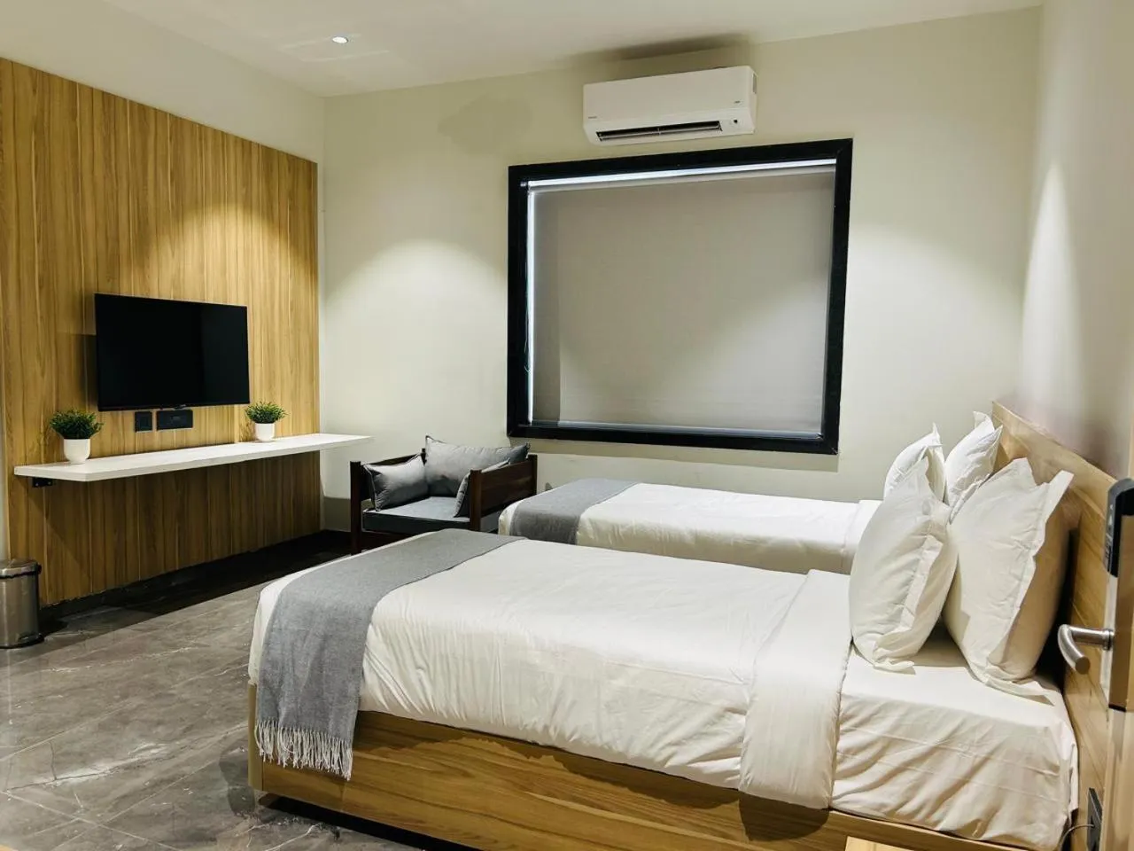 Bed in Akoya Business Hotel Hyderabad Airpot