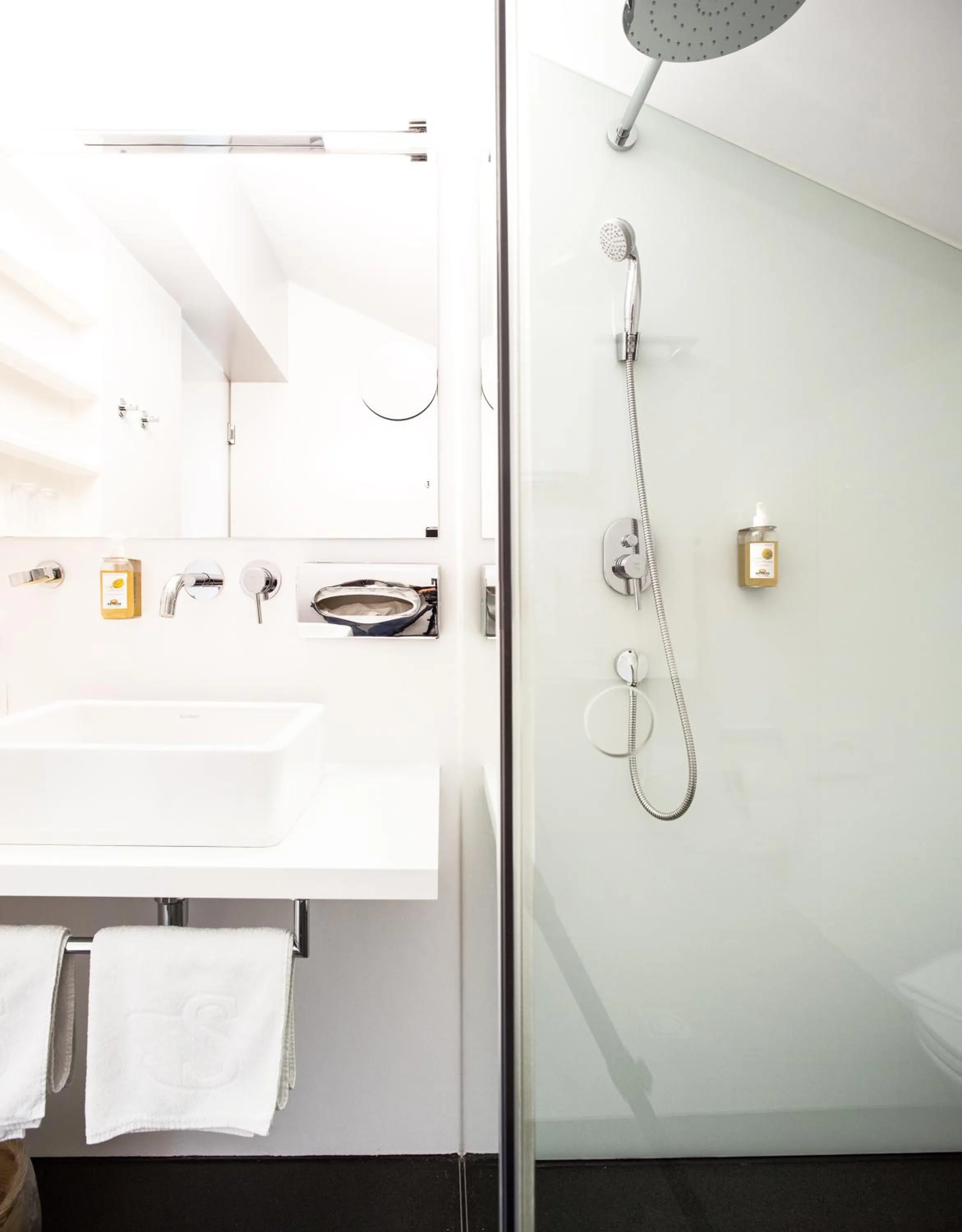 Shower in Biohotel Schwanen