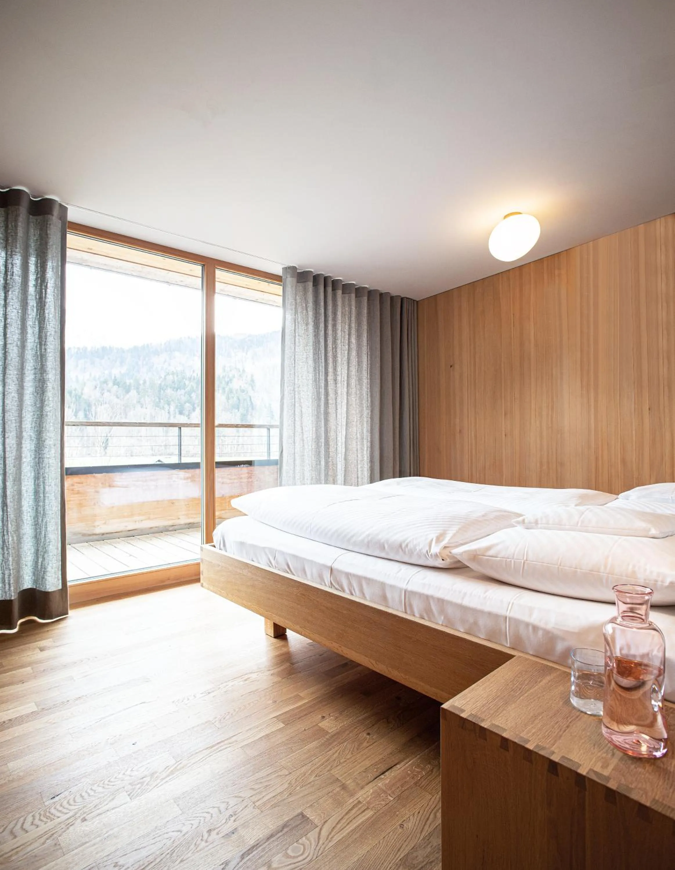 Bed in Biohotel Schwanen
