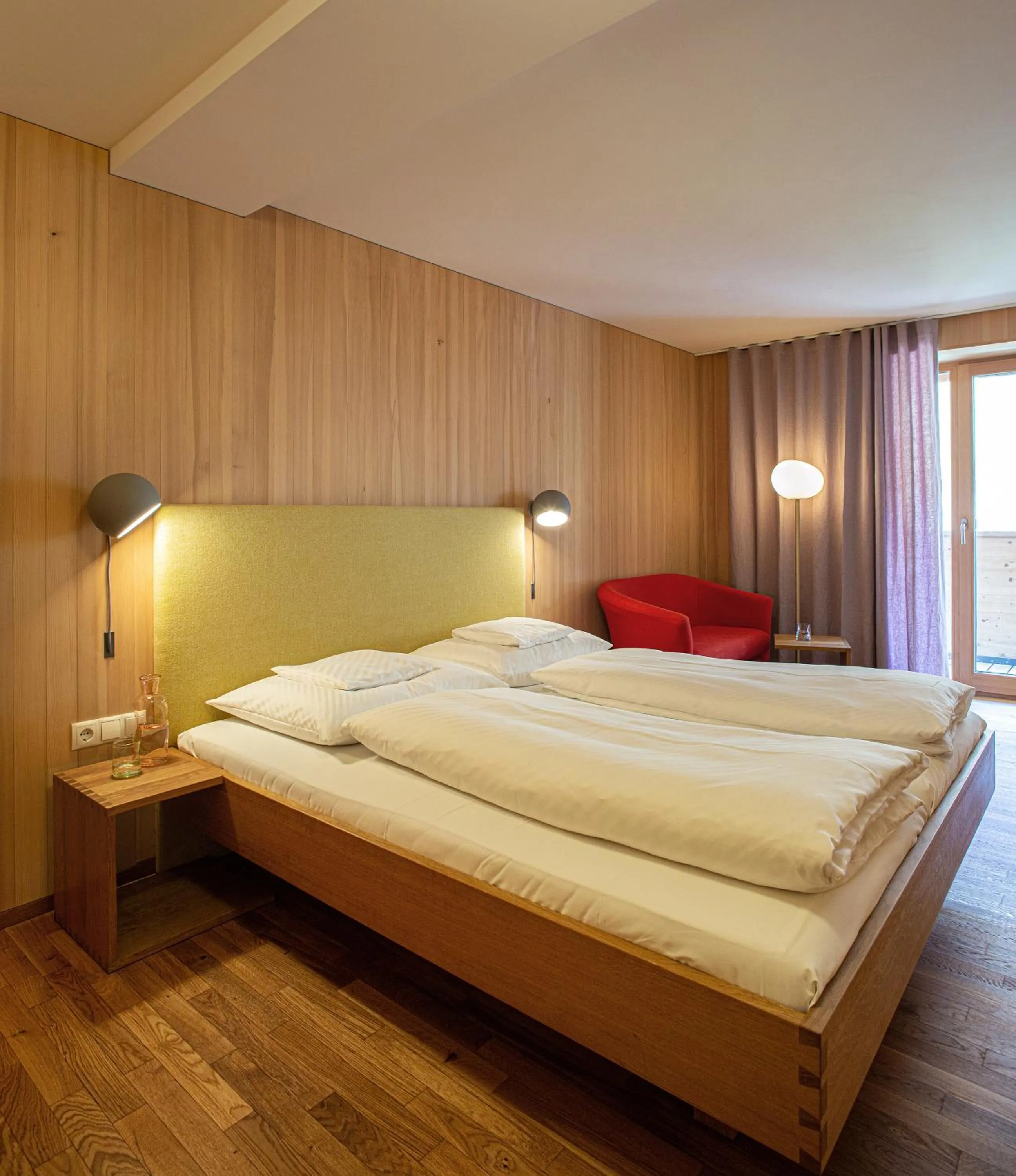 Bed in Biohotel Schwanen