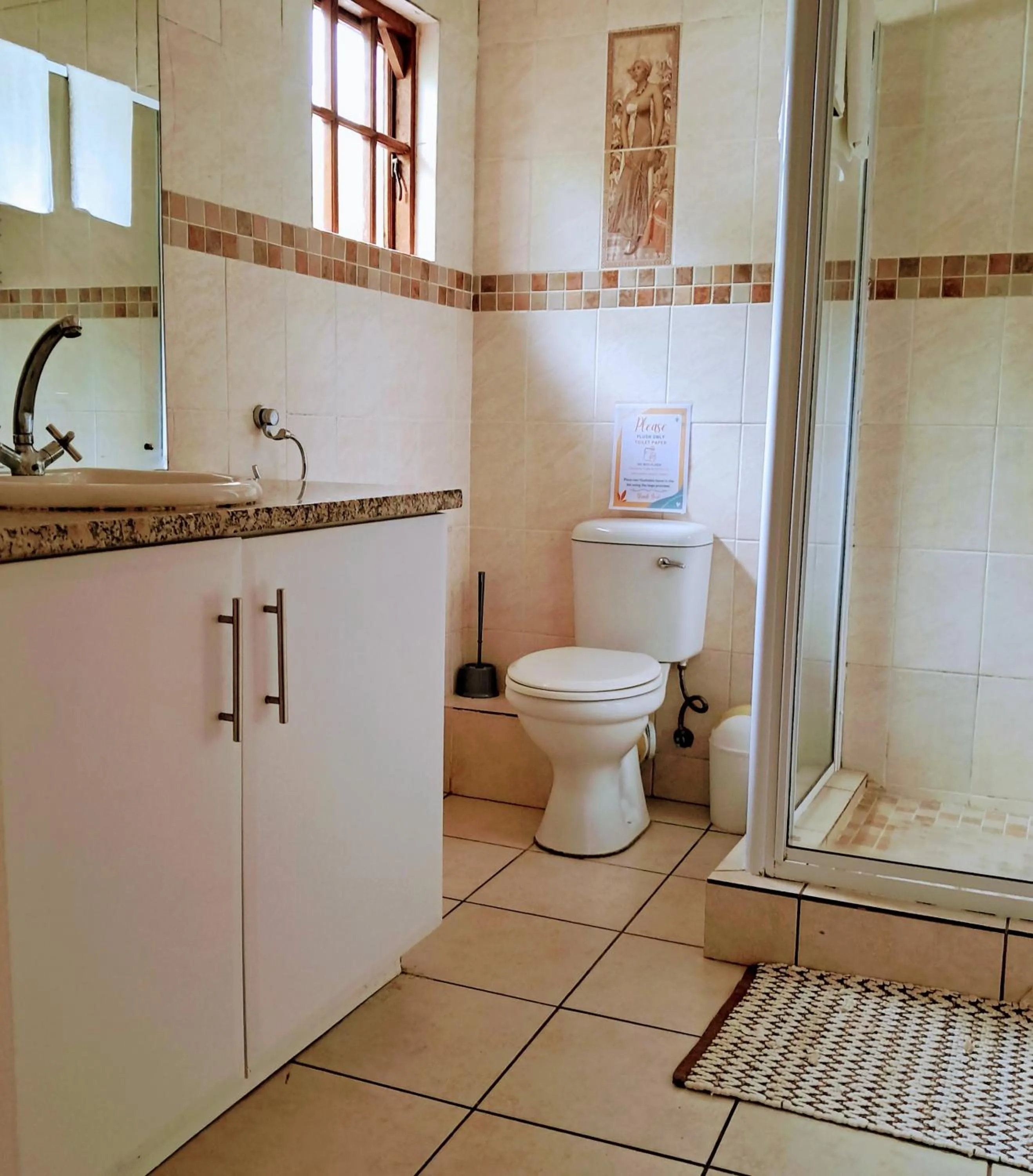 Shower in 122 on Krantzview previously BizAfrika Guest Lodge