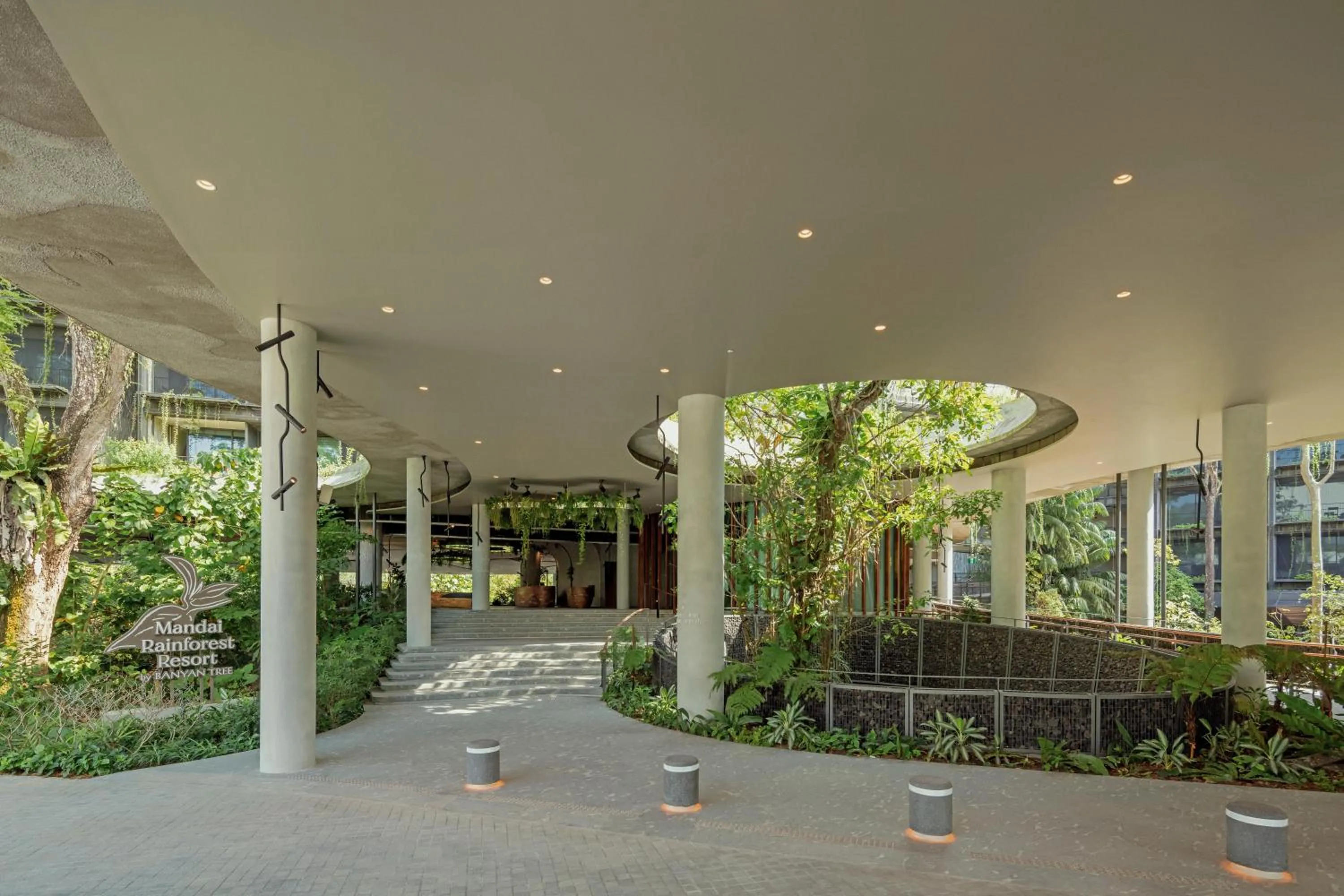Property building in Mandai Rainforest Resort by Banyan Tree