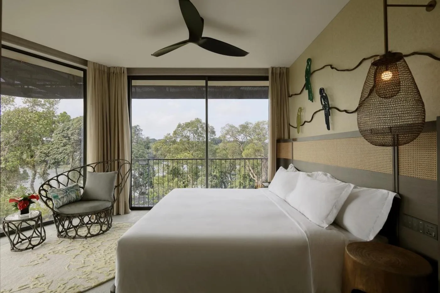Bed in Mandai Rainforest Resort by Banyan Tree