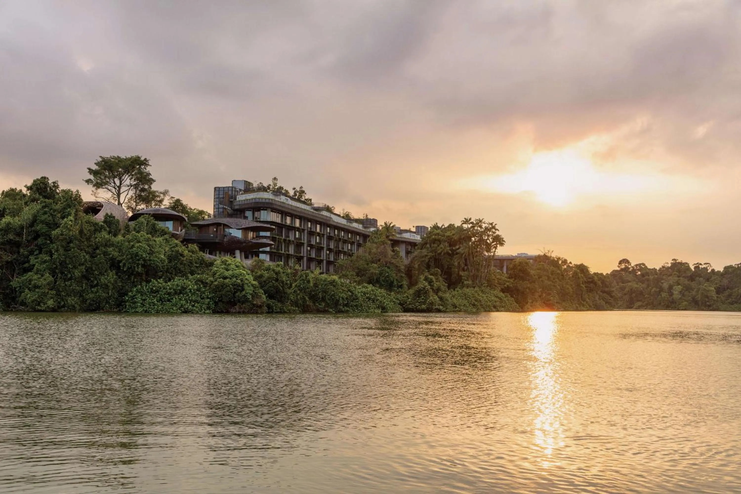 Property building in Mandai Rainforest Resort by Banyan Tree
