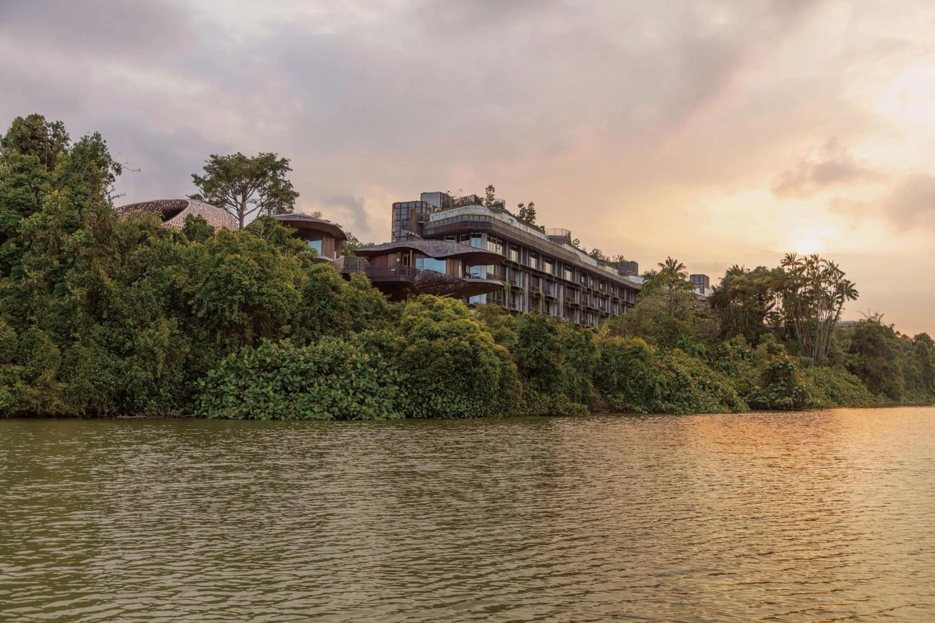 Property building in Mandai Rainforest Resort by Banyan Tree