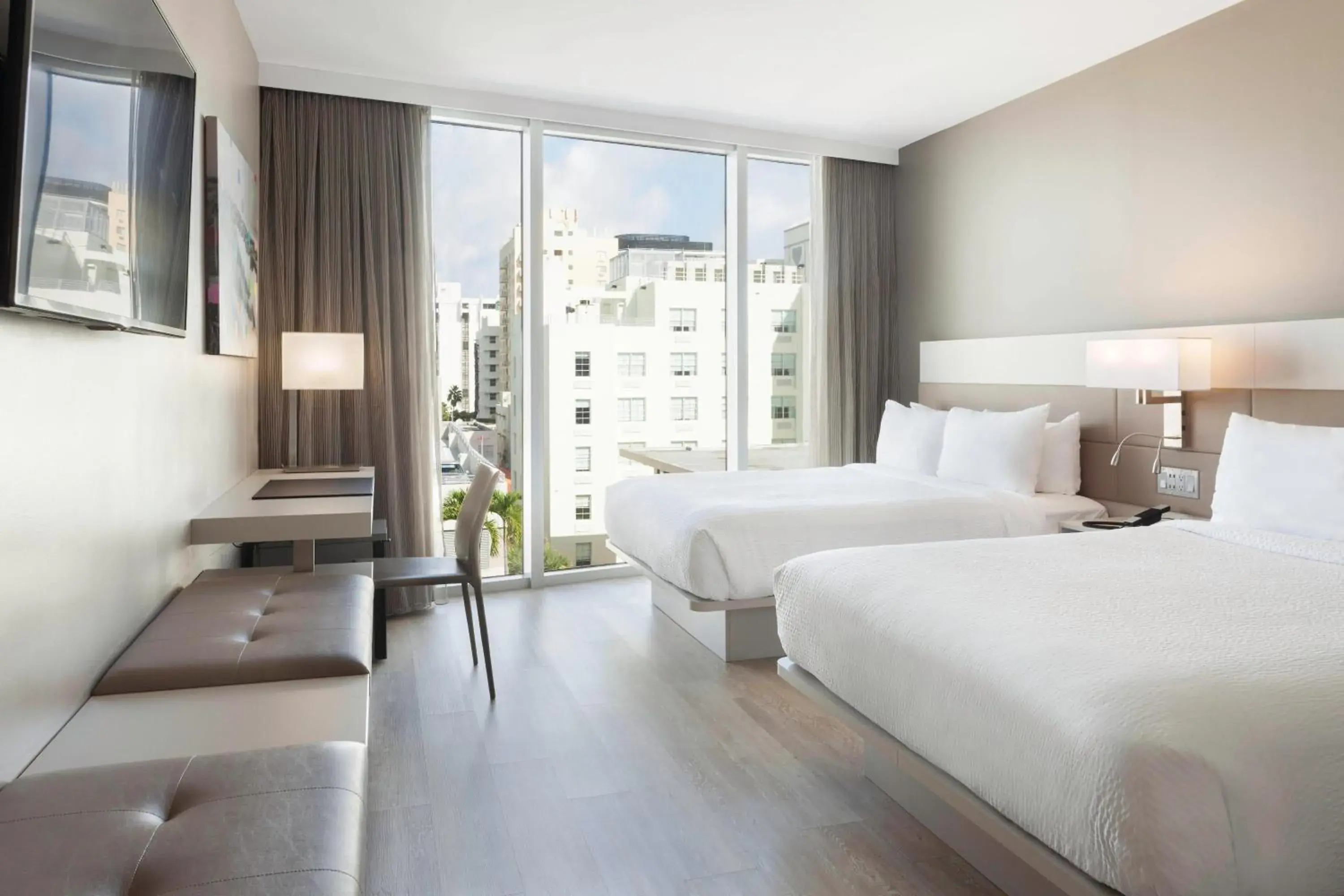 Queen Room with Two Queen Beds with City View in AC Hotel by Marriott Miami Beach Queen Room with Two Queen Beds with City View in AC Hotel by Marriott Miami Beach