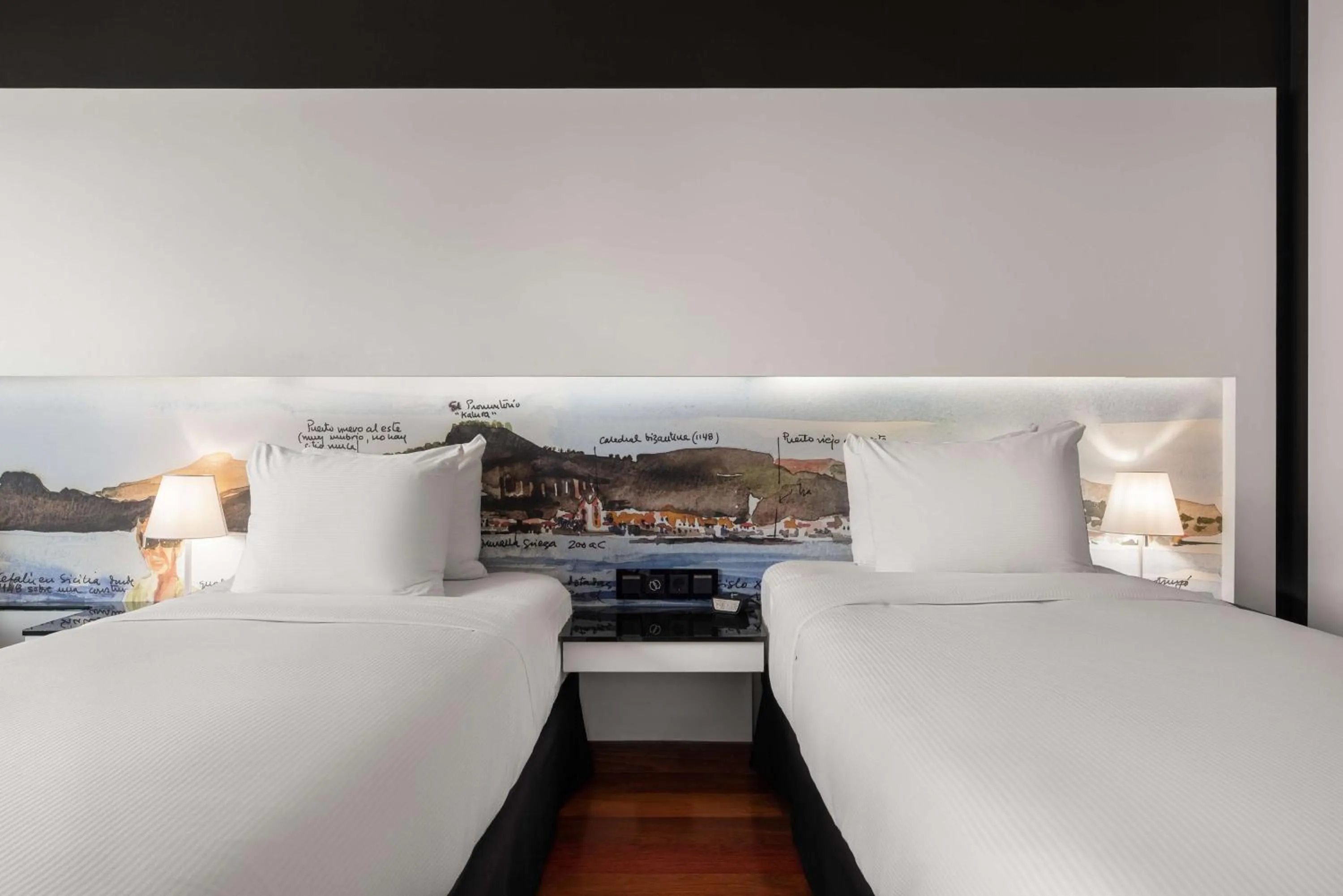 Bed in Hilton Madrid Airport