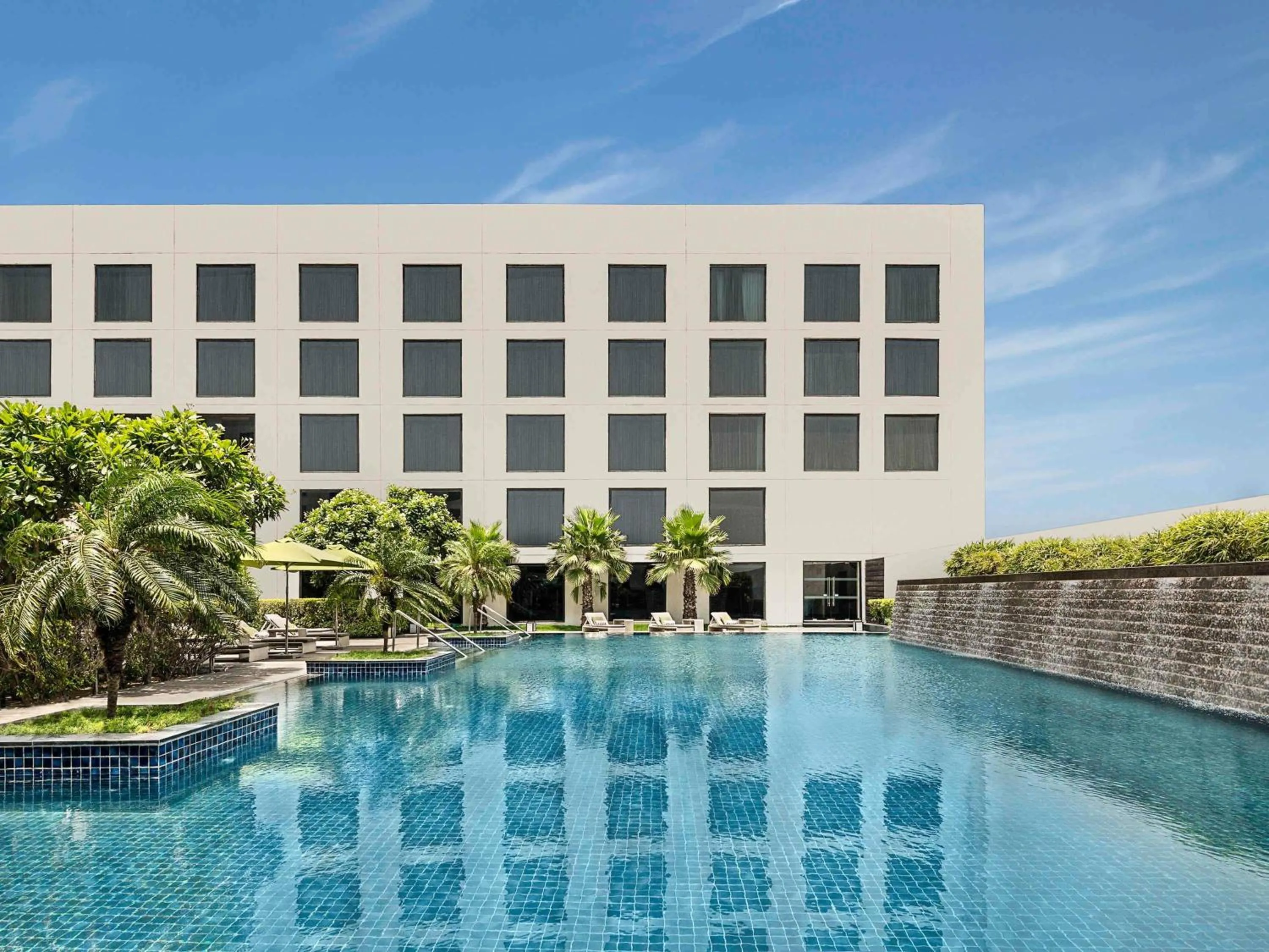 Pool view in Pullman New Delhi Aerocity