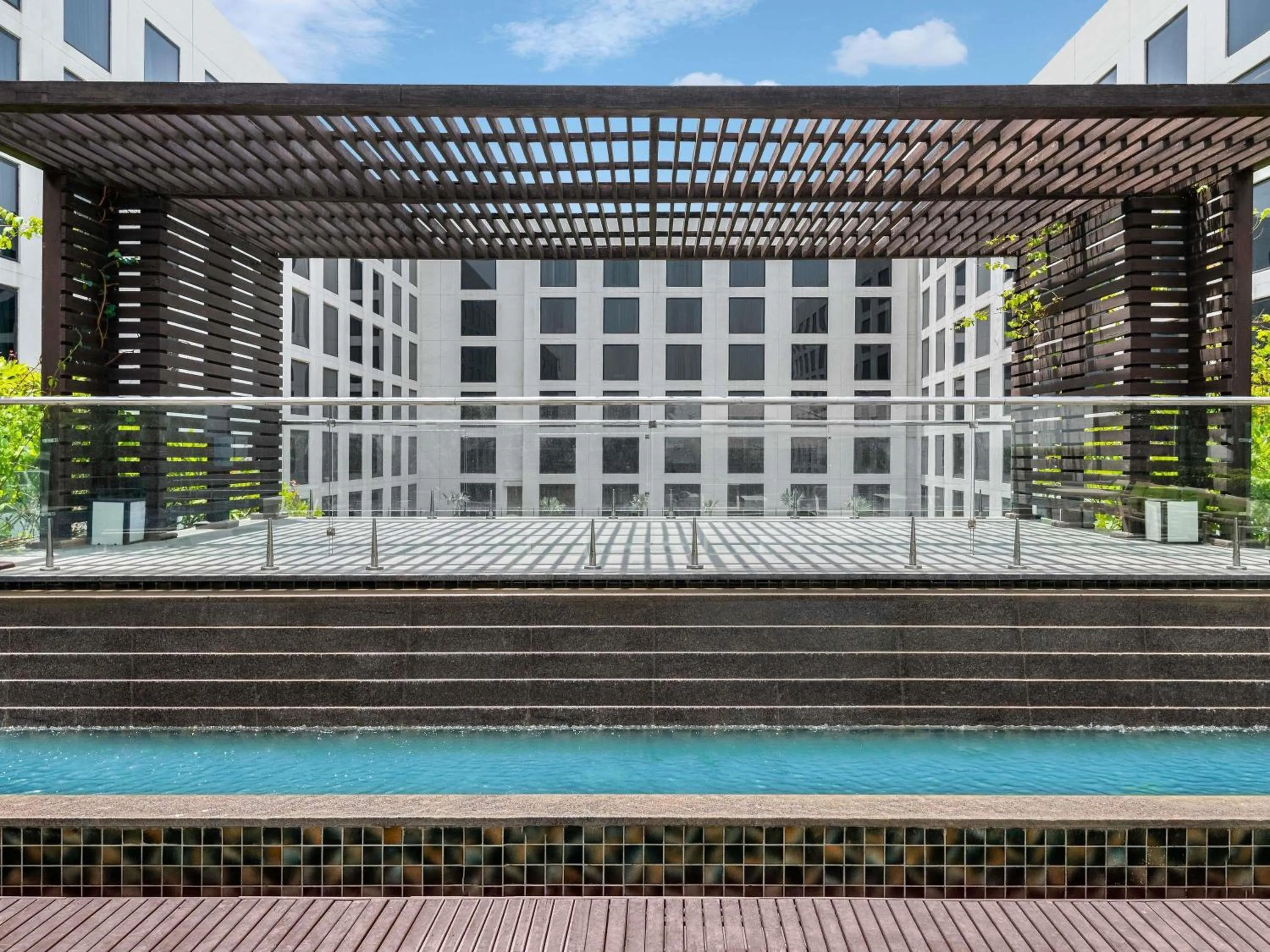 Pool view in Novotel New Delhi Aerocity