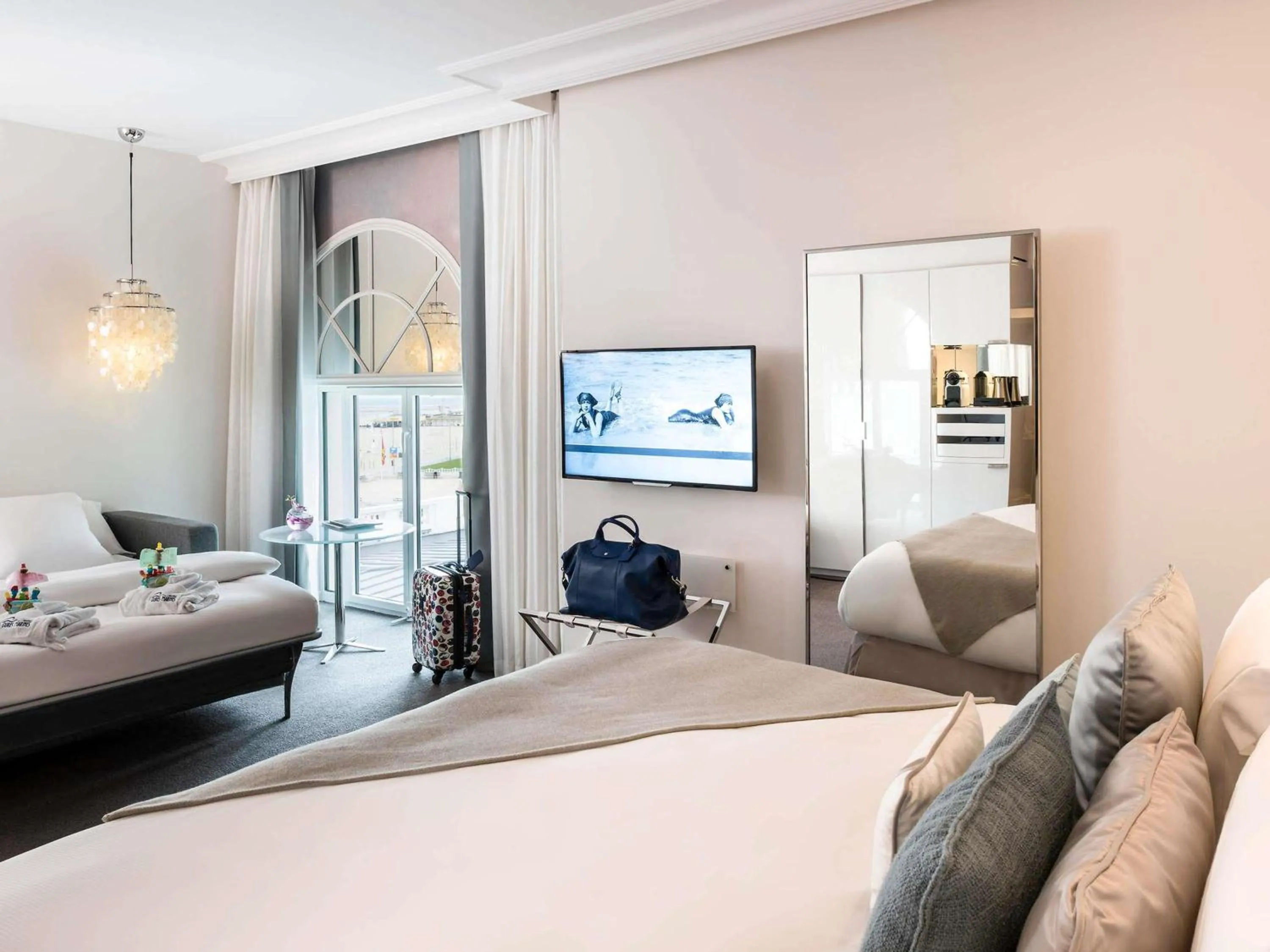Bedroom, Bed in Cures Marines Hotel Thalasso & Spa Trouville - MGallery Collection