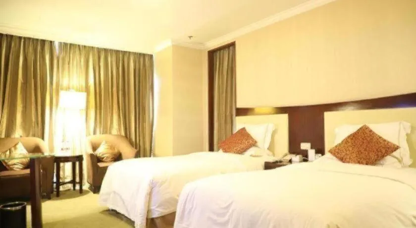 Bed in Beijing Jinjiang Fuyuan Hotel