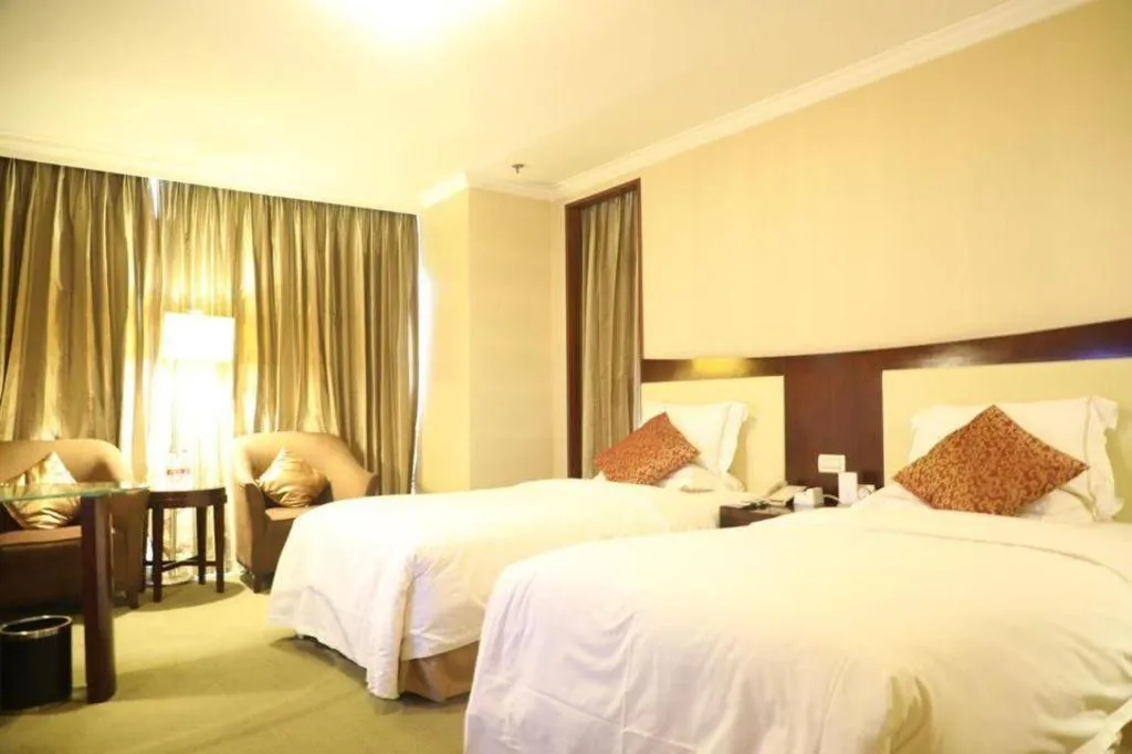 Bed in Beijing Jinjiang Fuyuan Hotel