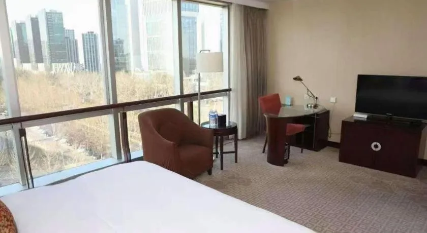 Bed in Beijing Jinjiang Fuyuan Hotel