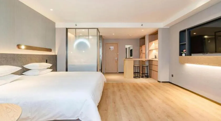 Bed in Jinjiang Inn Qingdao Development Zone Jinggangshan Rd.