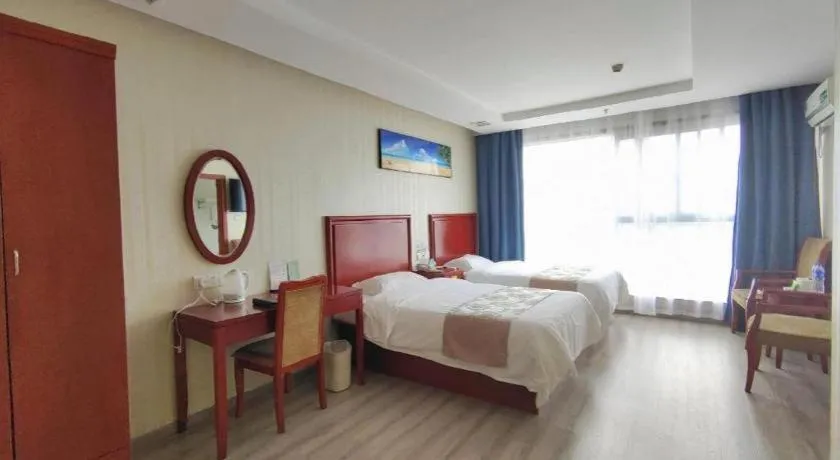 Bed in GreenTree Inn Suzhou Shengze Hotel