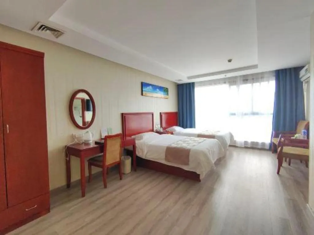 Bed in GreenTree Inn Suzhou Shengze Hotel