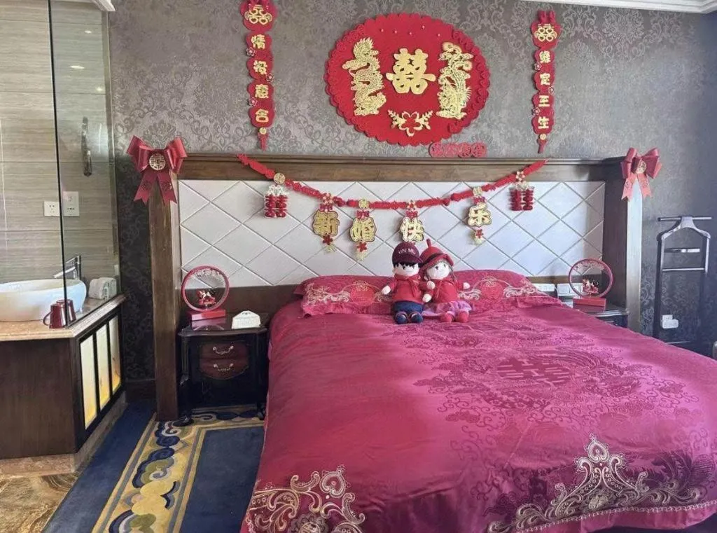 Bed in Hohhot Inner Mongolia Hotel