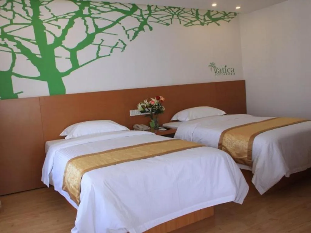 Bed in Vatica Tianjin Jinghai Bus Station Home World Plaza Hotel