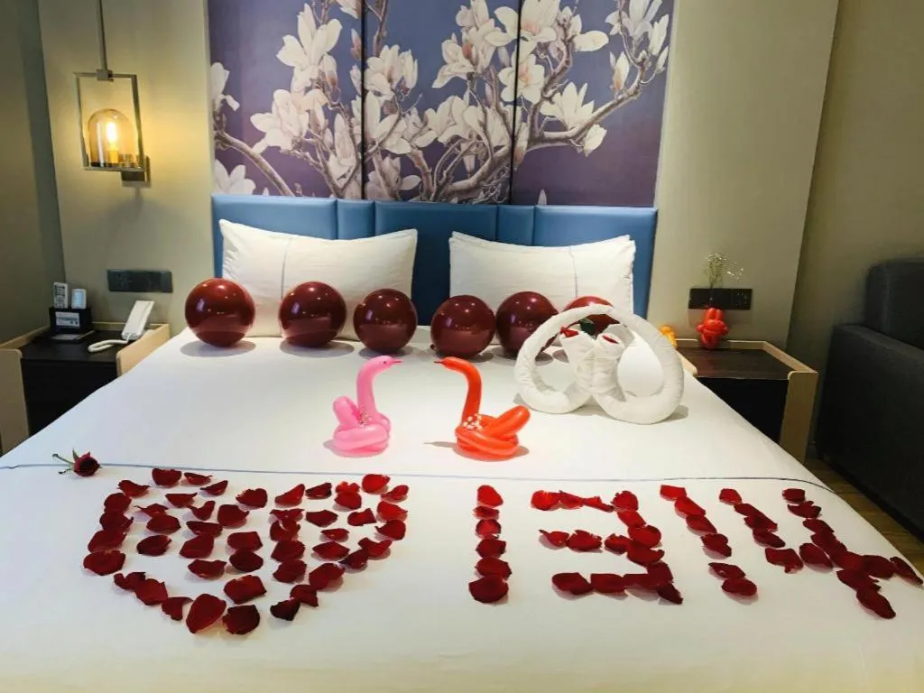 Bed in Magnotel Business Xuzhou Feng County Bus Station