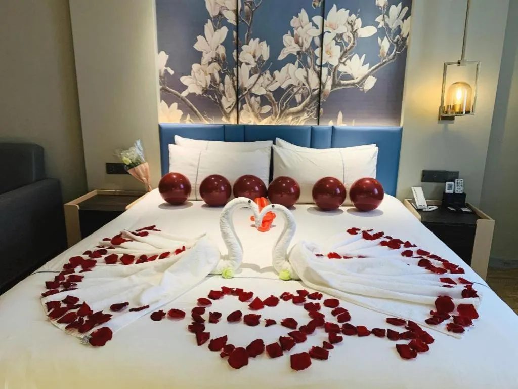 Bed in Magnotel Business Xuzhou Feng County Bus Station